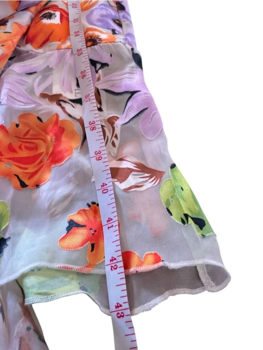 Alice + Olivia Evelia Floral Tie Waist Silk Blend Floral Dress SZ 8 Wedding - Picture 14 of 16